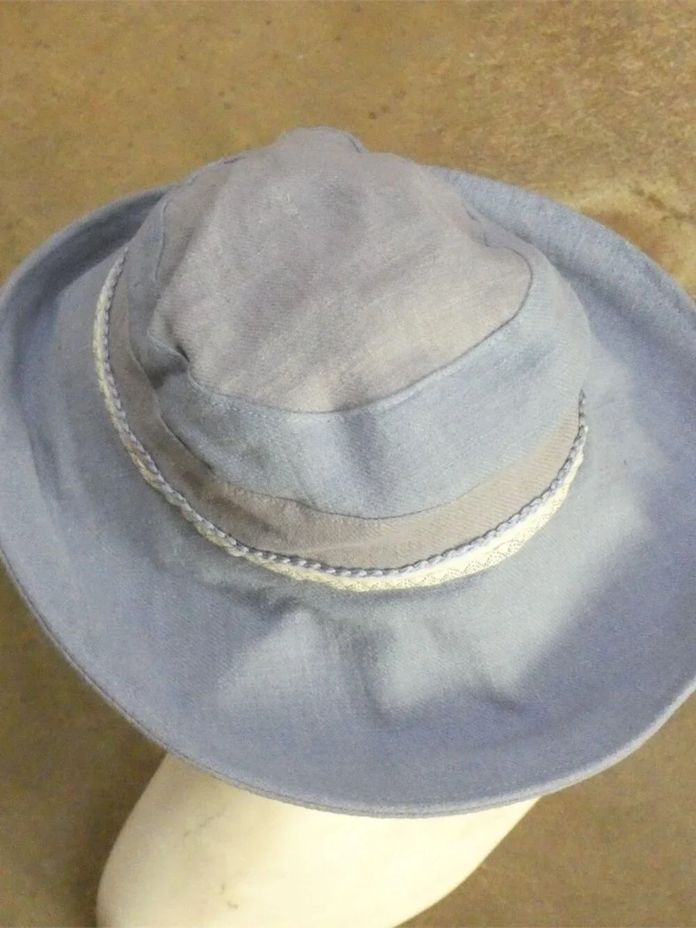 Wide Brim Garden Sun Hat - Blue Grey